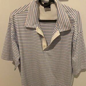 Nike Striped Golf Shirt Dry Fit
